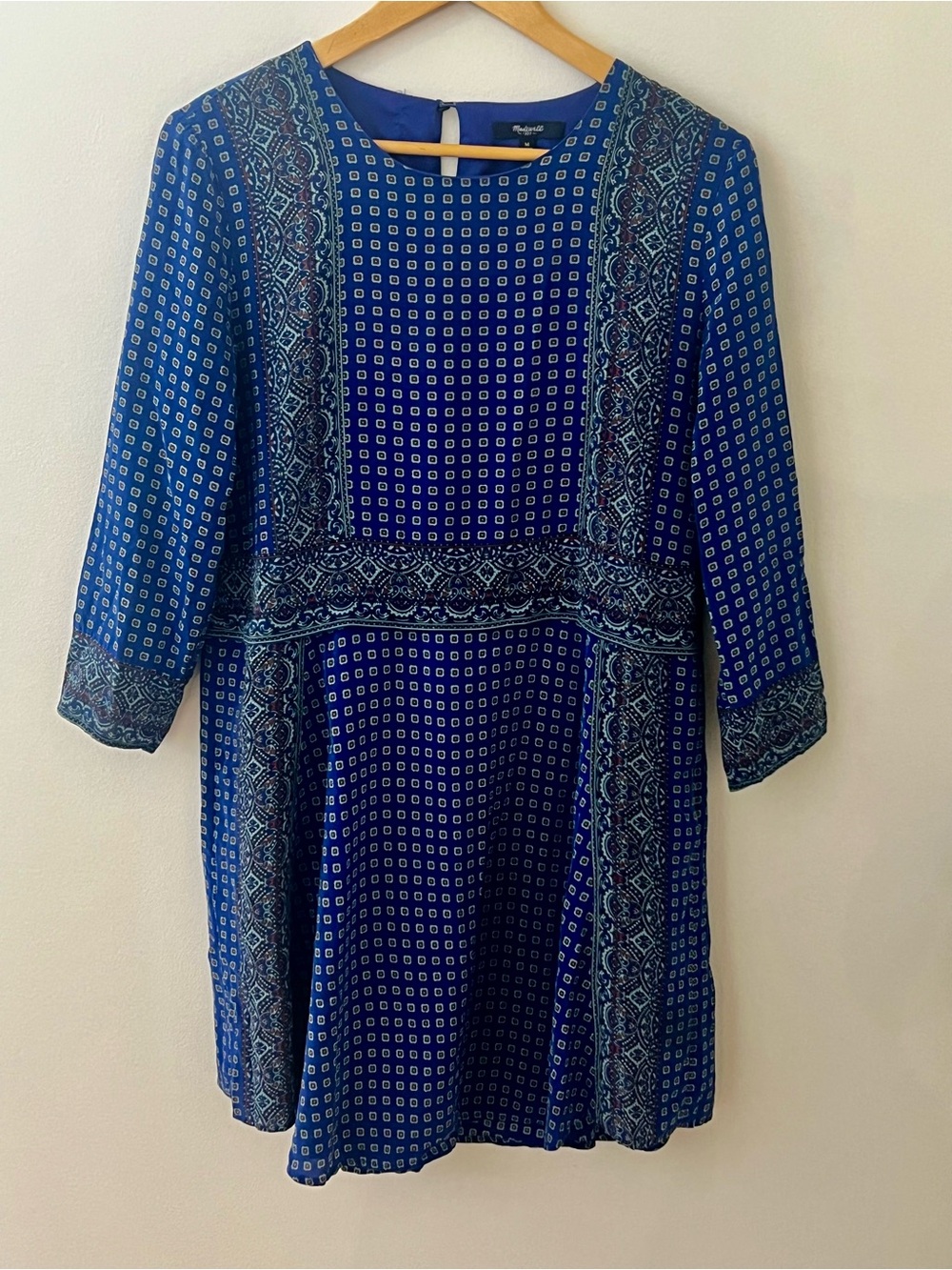 Madewell  100% Silk Geometric Print Mini Dress - Size M